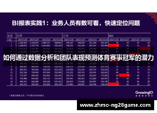 如何通过数据分析和团队表现预测体育赛事冠军的潜力