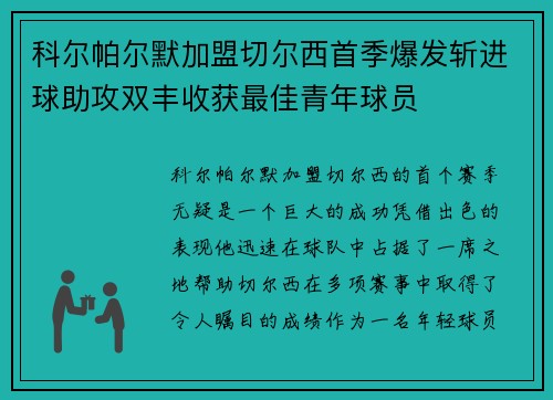 科尔帕尔默加盟切尔西首季爆发斩进球助攻双丰收获最佳青年球员
